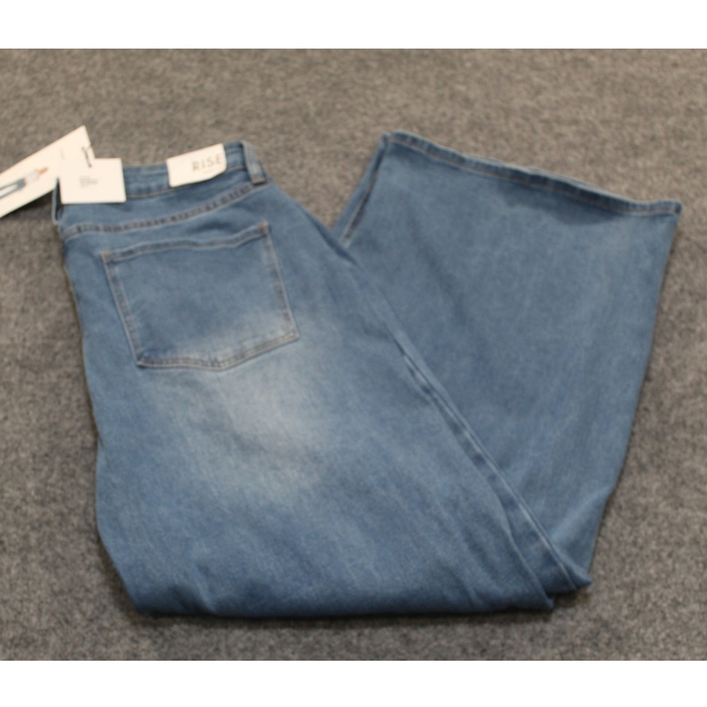 RISE Women's Jeans Size 17 Wide Leg Medium Wash Cotton Blend NEW WITH TAGS - Picture 1 of 14